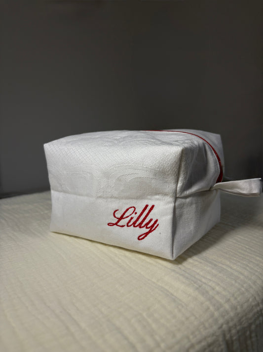 Vintage Tablecloth Makeup Bag