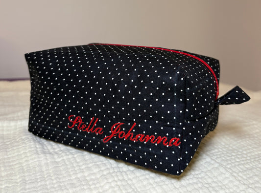 Polka Dot Makeup Bag